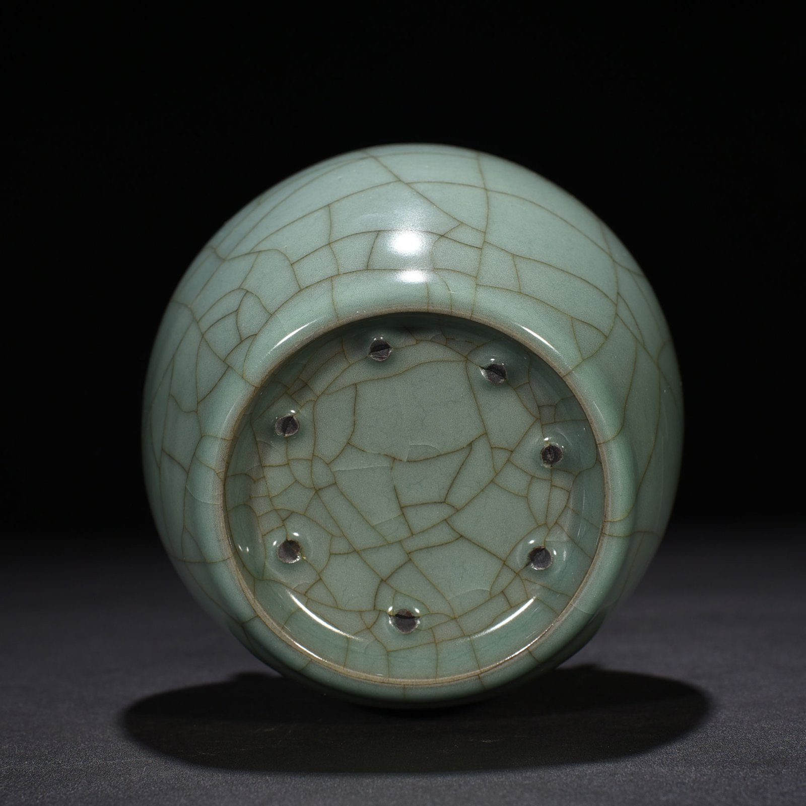 Song Dynasty official kiln celadon double series plum vase