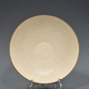 Song Dynasty Ding Kiln carved flower and bird pattern bowl