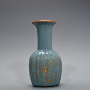 Song Dynasty Ru Kiln cracked inscribed rattle vase