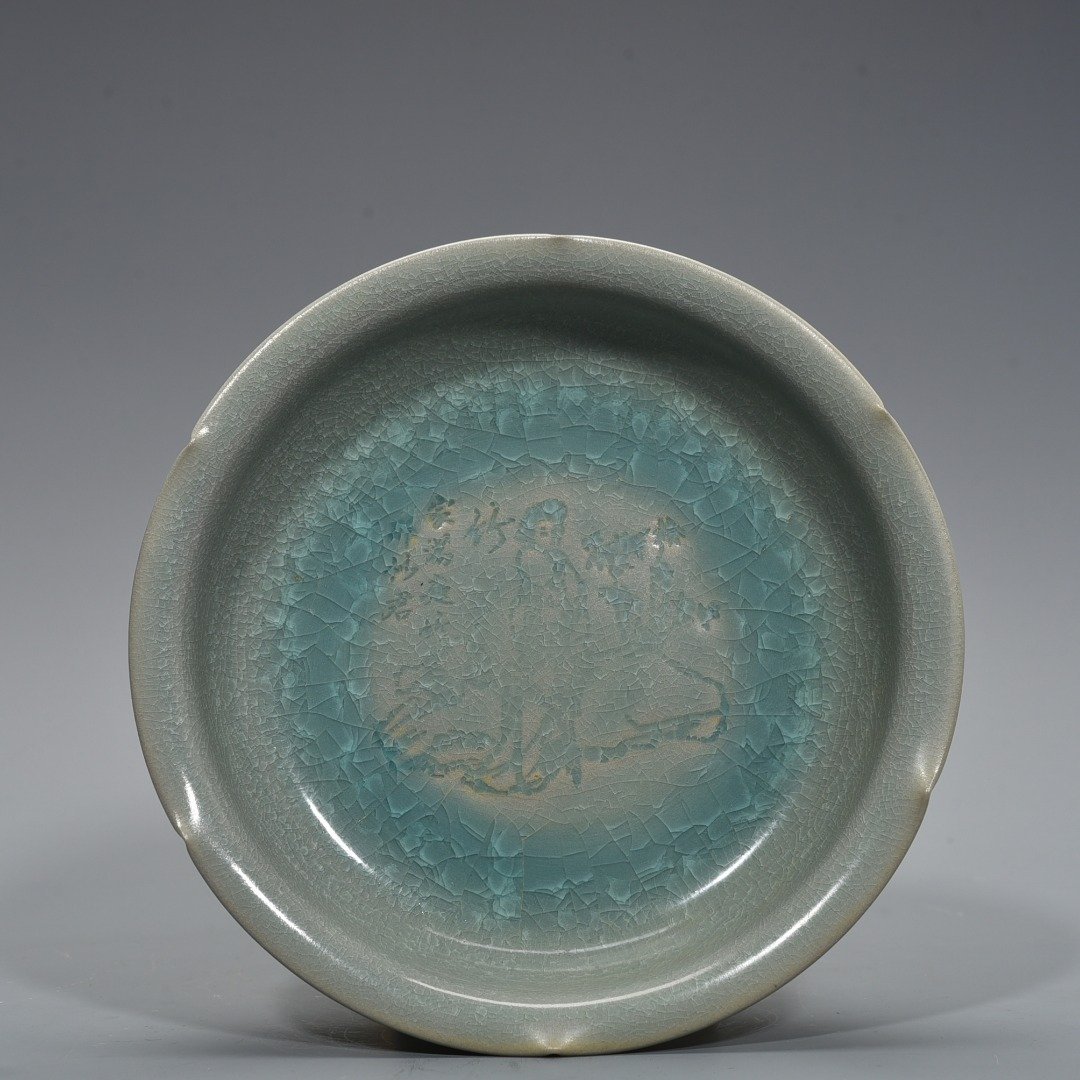 Song Dynasty cracked plum orchid bamboo and chrysanthemum lady figure sunflower mouth wash