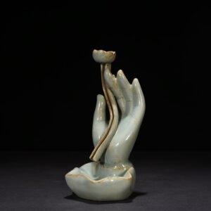 Song Dynasty Ru kiln azure glaze Buddha's hand backflow incense