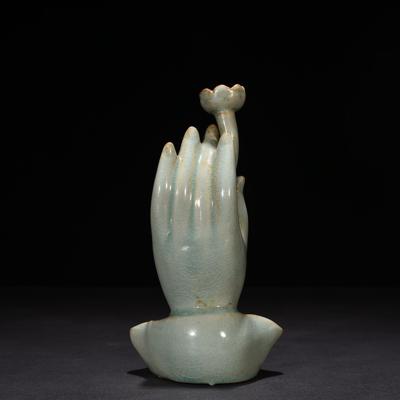 Song Dynasty Ru kiln azure glaze Buddha’s hand backflow incense