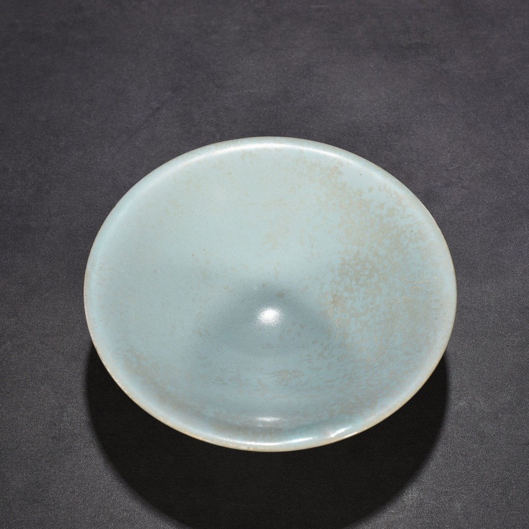 Song Dynasty Ru Kiln azure glaze bamboo hat bowl