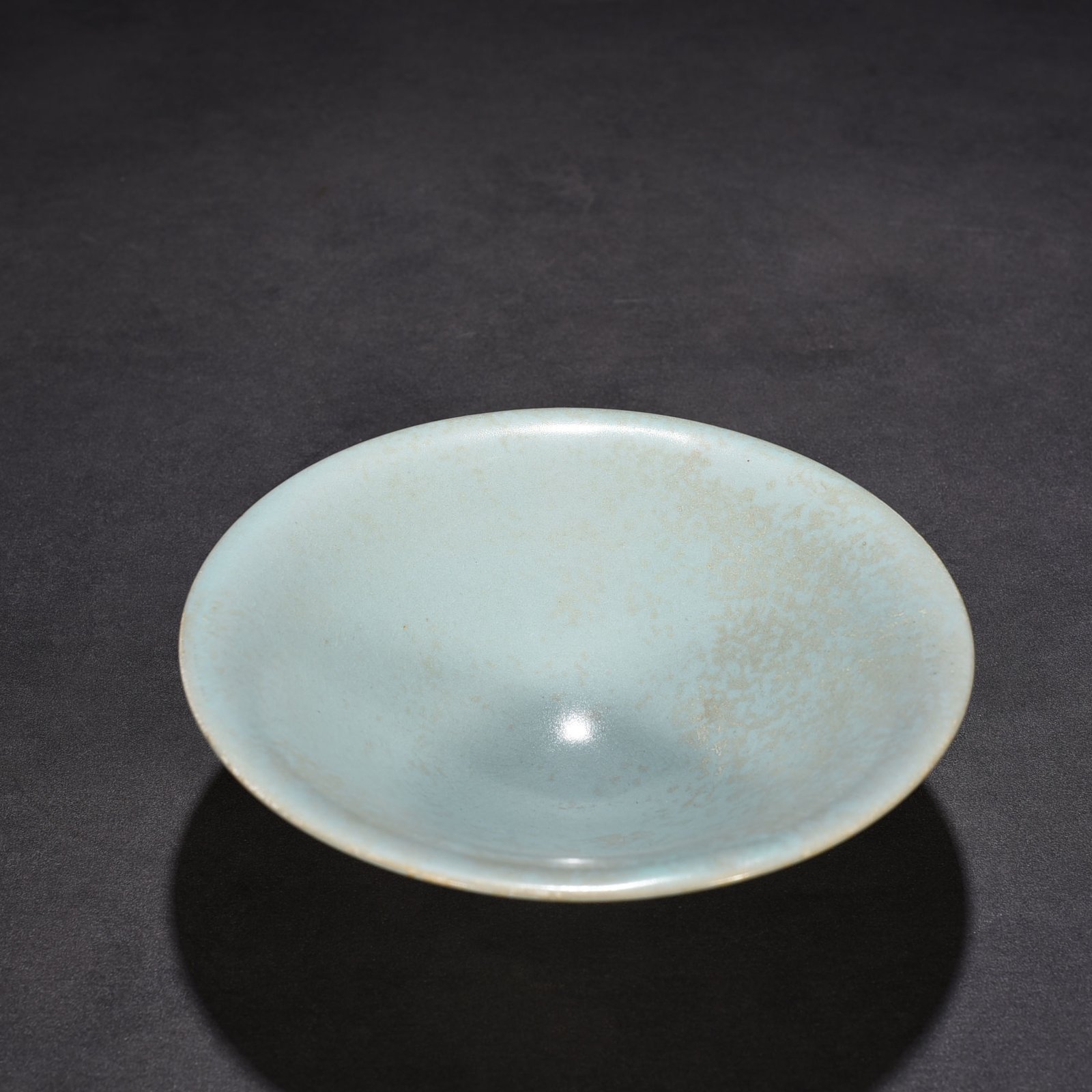 Song Dynasty Ru Kiln azure glaze bamboo hat bowl