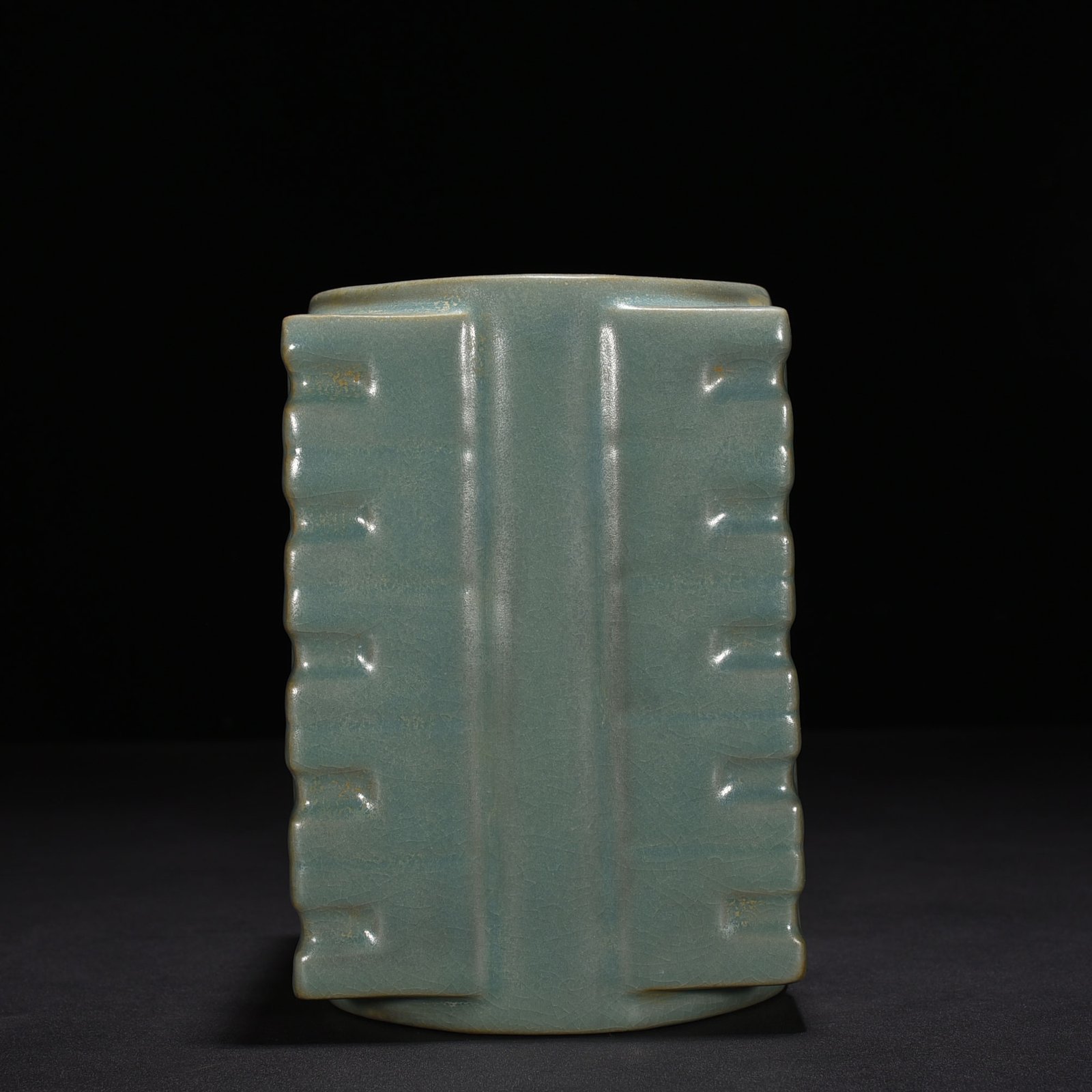 Song Dynasty Ru kiln azure glaze Cong style vase