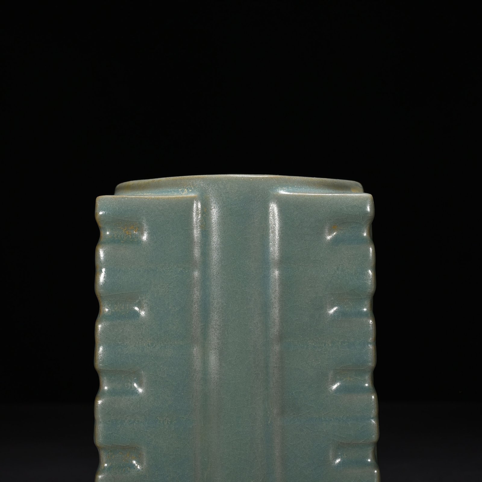 Song Dynasty Ru kiln azure glaze Cong style vase