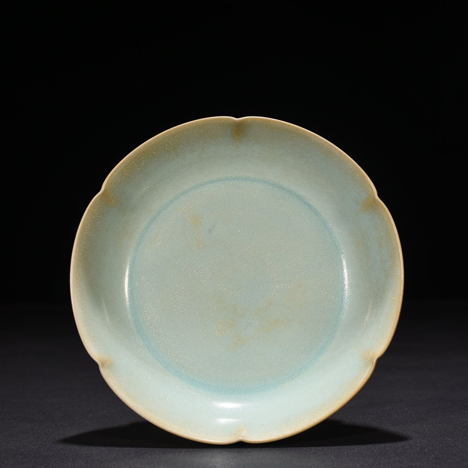 Song Dynasty Ru kiln azure glaze sunflower wash
