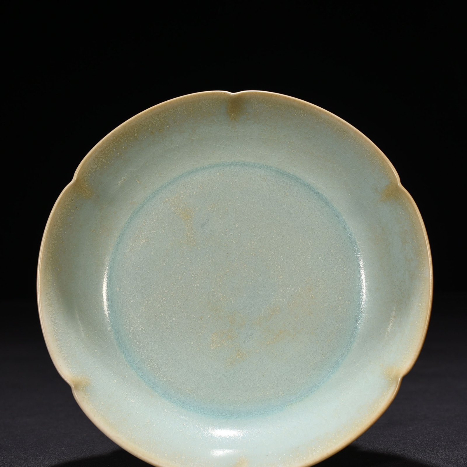 Song Dynasty Ru kiln azure glaze sunflower wash