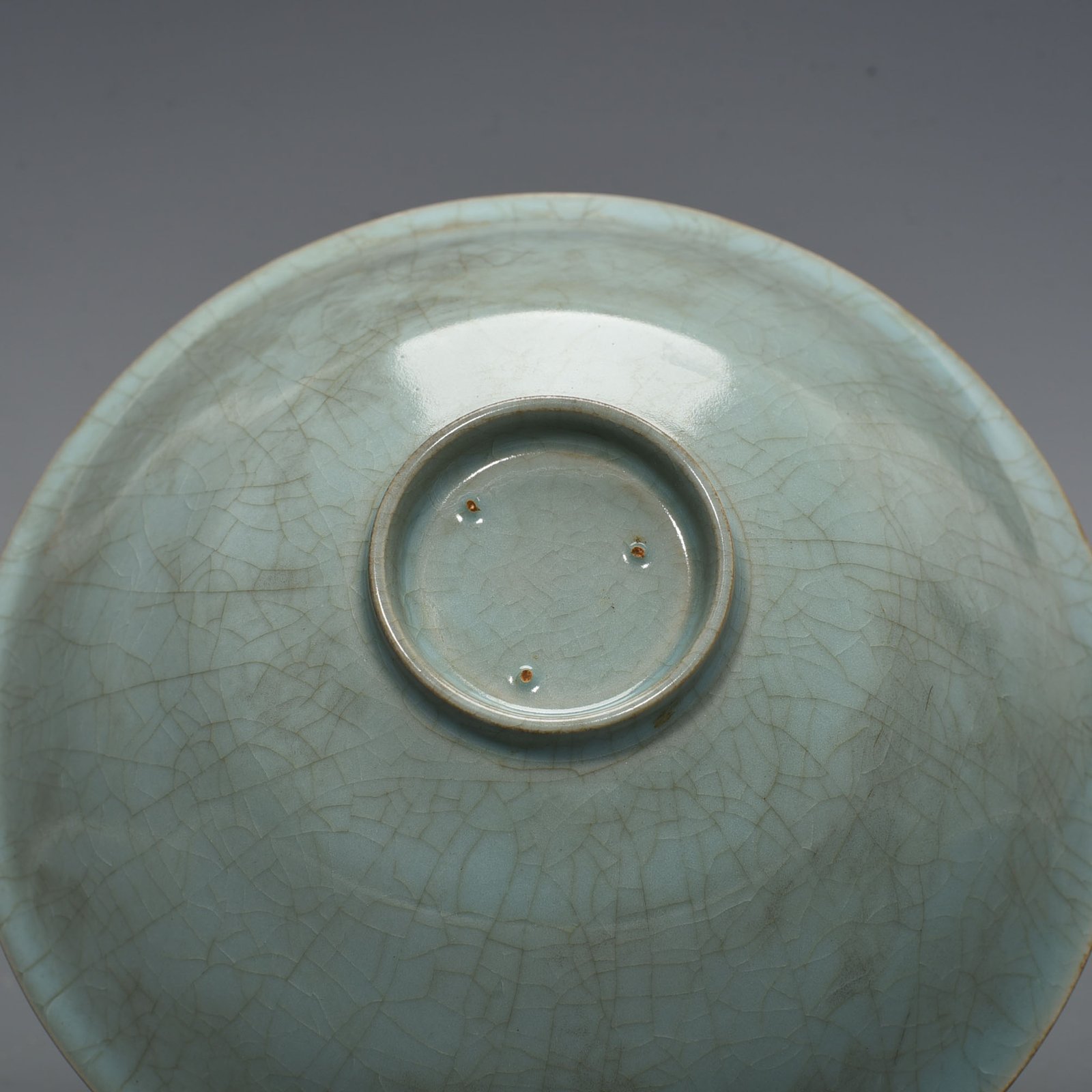 Song Dynasty Ru Kiln azure glaze thin bowl