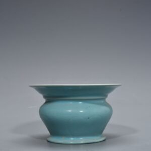 Song Dynasty Ru kiln azure glaze tall fruit plate