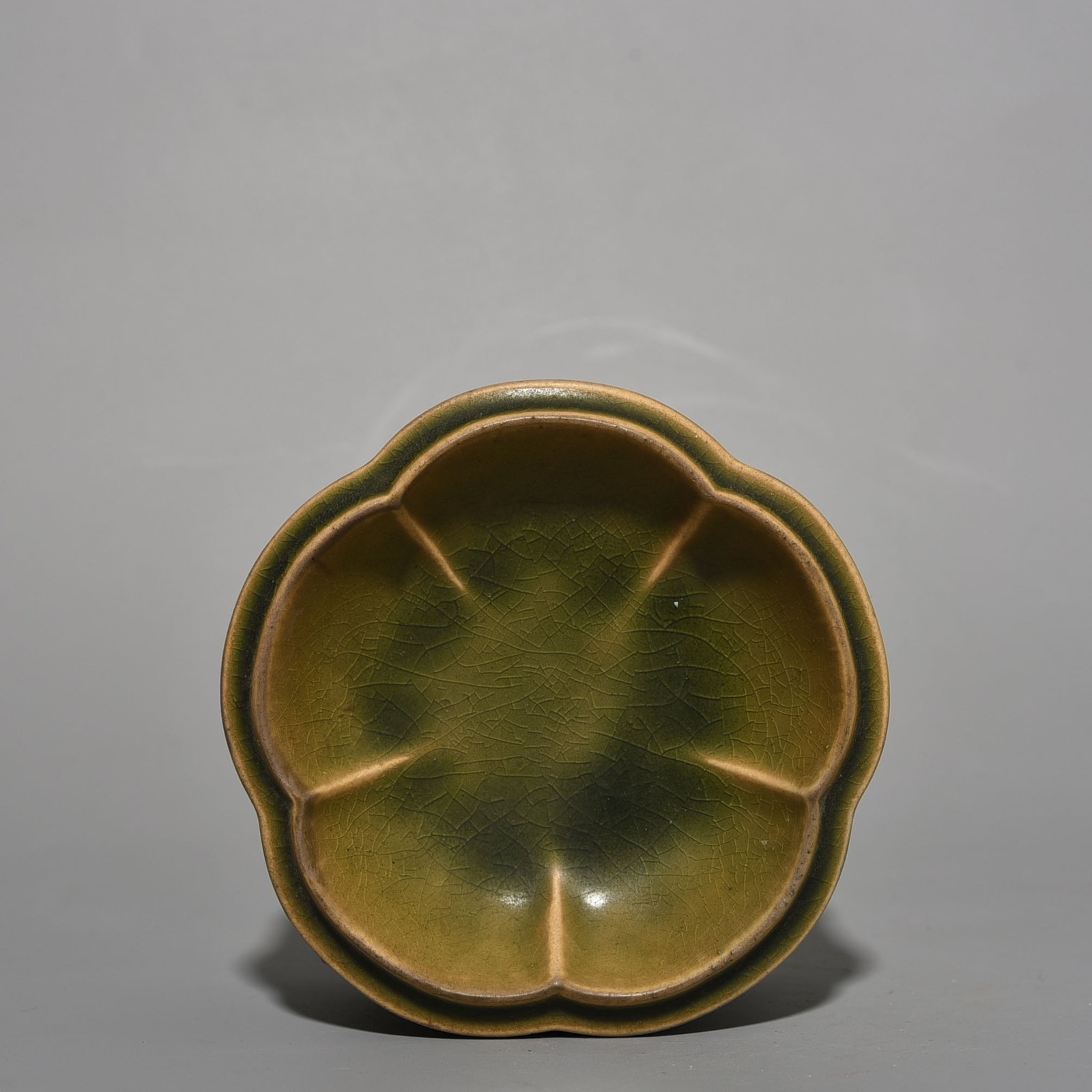 Song Dynasty Ru kiln emerald green glaze brush washer set box