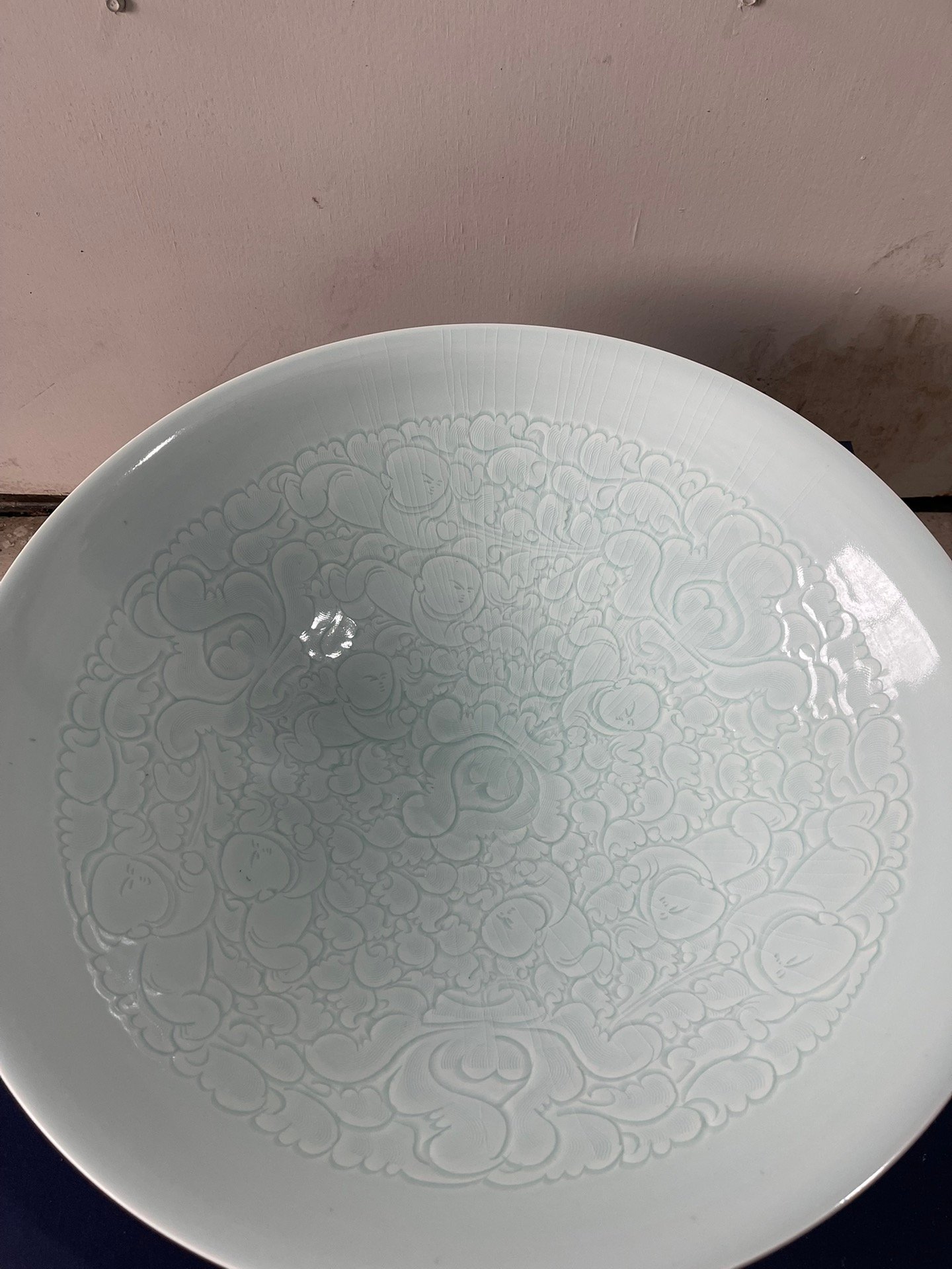 Song Dynasty Hutian kiln with nine sons and panzhi doll pattern large bowl