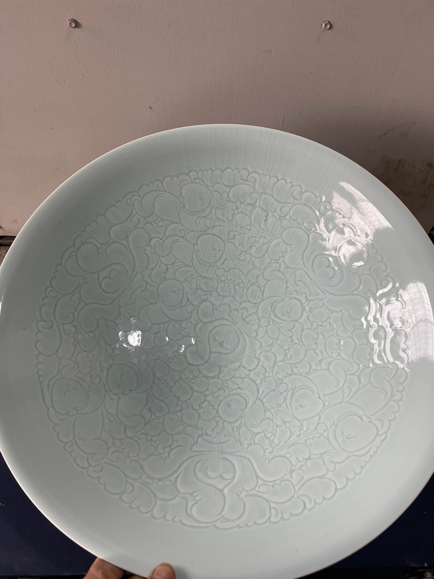 Song Dynasty Hutian kiln with nine sons and panzhi doll pattern large bowl