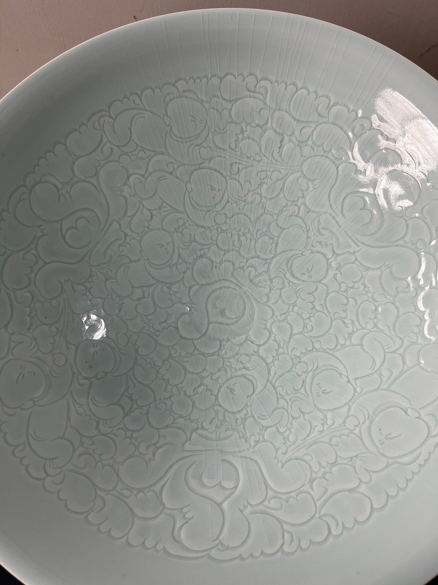 Song Dynasty Hutian kiln with nine sons and panzhi doll pattern large bowl