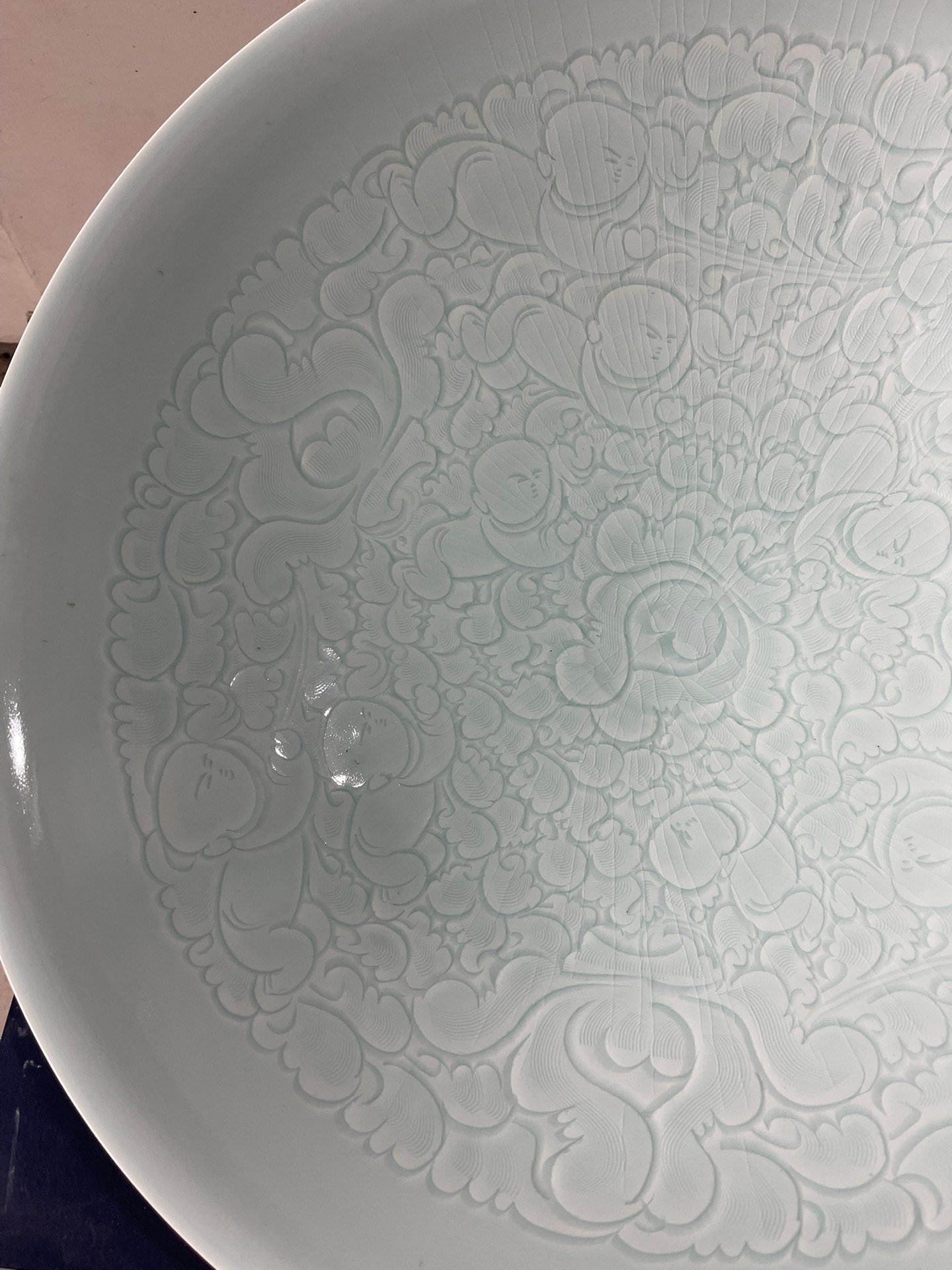 Song Dynasty Hutian kiln with nine sons and panzhi doll pattern large bowl