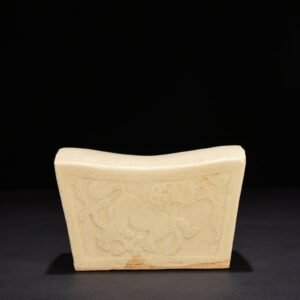 Song Dynasty Hutian kiln carved lion pattern ingot pillow