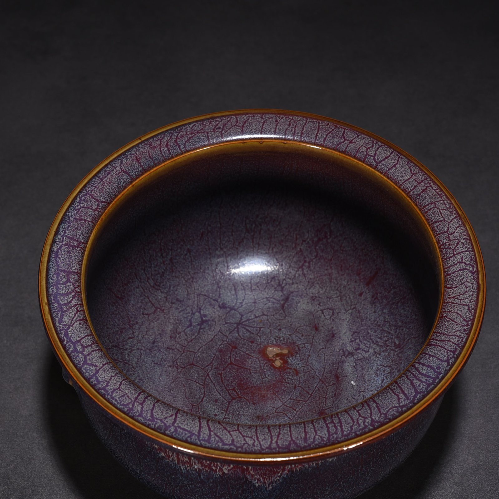 Song Dynasty  kiln Yuanfeng first year rose purple glaze animal ear stove