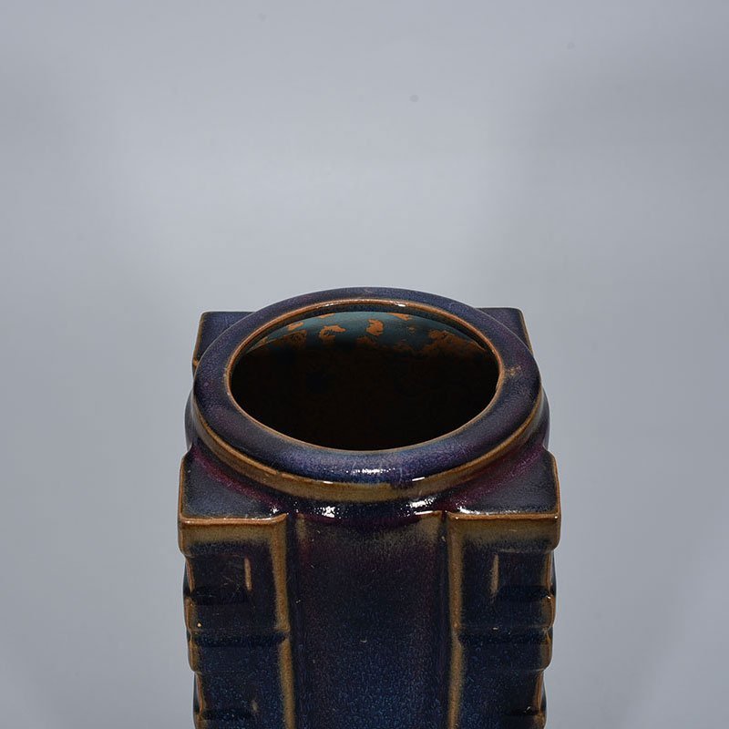 Song Dynasty Jun kiln Fenghua model rose purple glaze Cong style vase