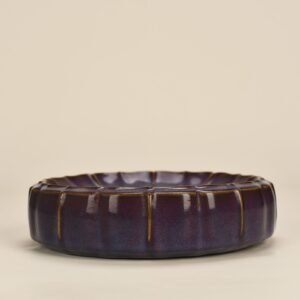 Song Dynasty Jun kiln model rose purple glaze sunflower mouth wash