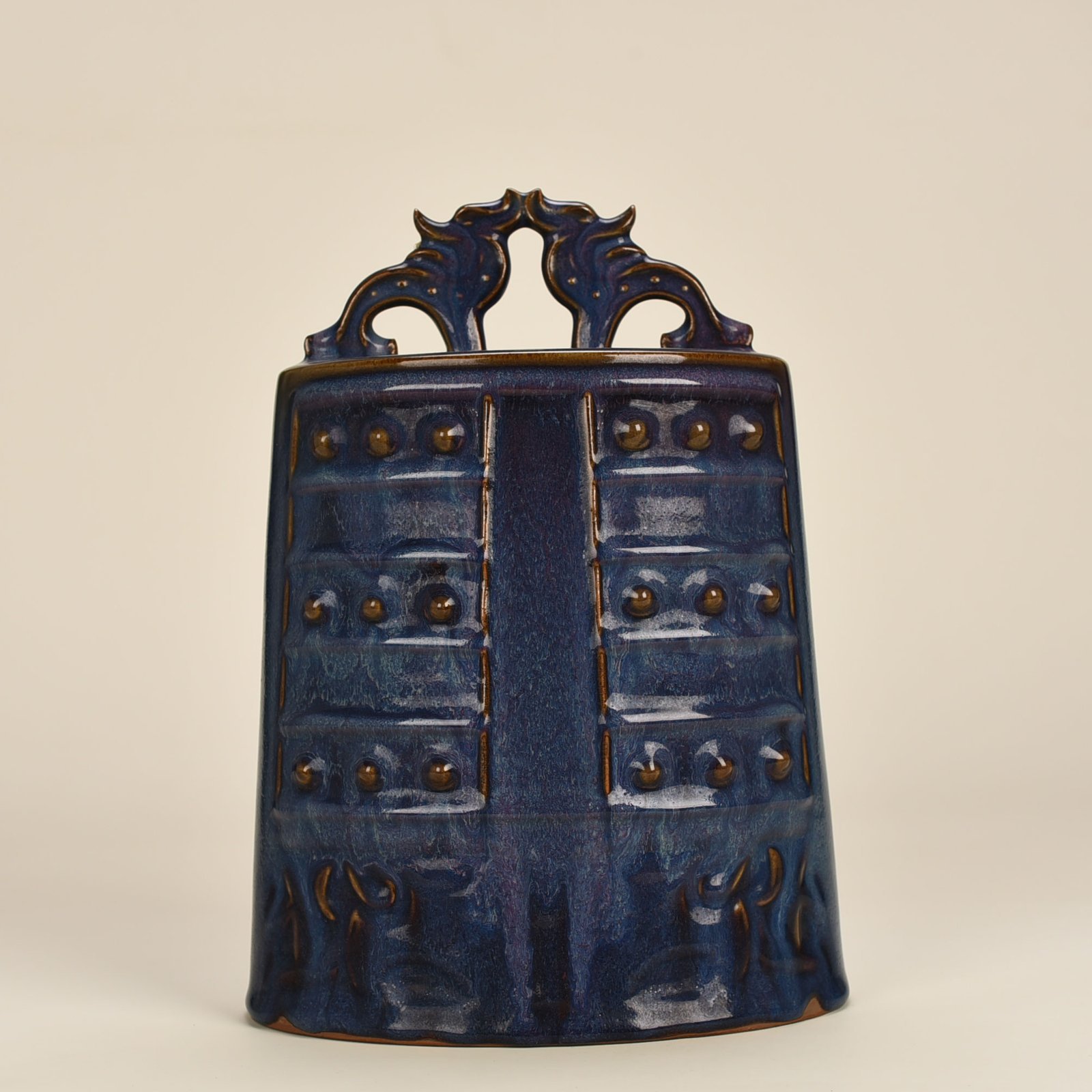 Song Dynasty Jun kiln Jingguo model rose purple glaze chime