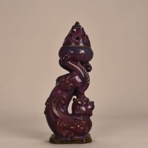 Song Dynasty Jun kiln rose purple glaze auspicious beast smoker