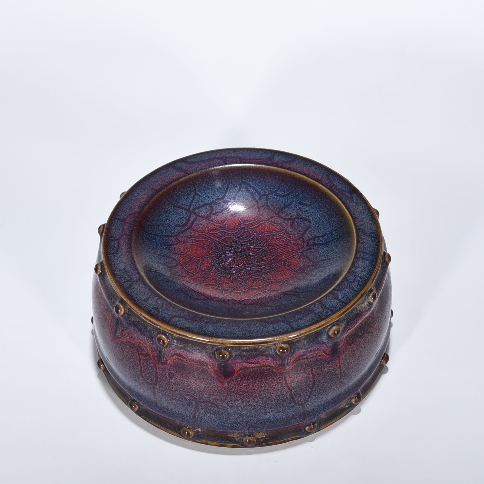 Song Dynasty Jun kiln rose purple glaze drum nail wash