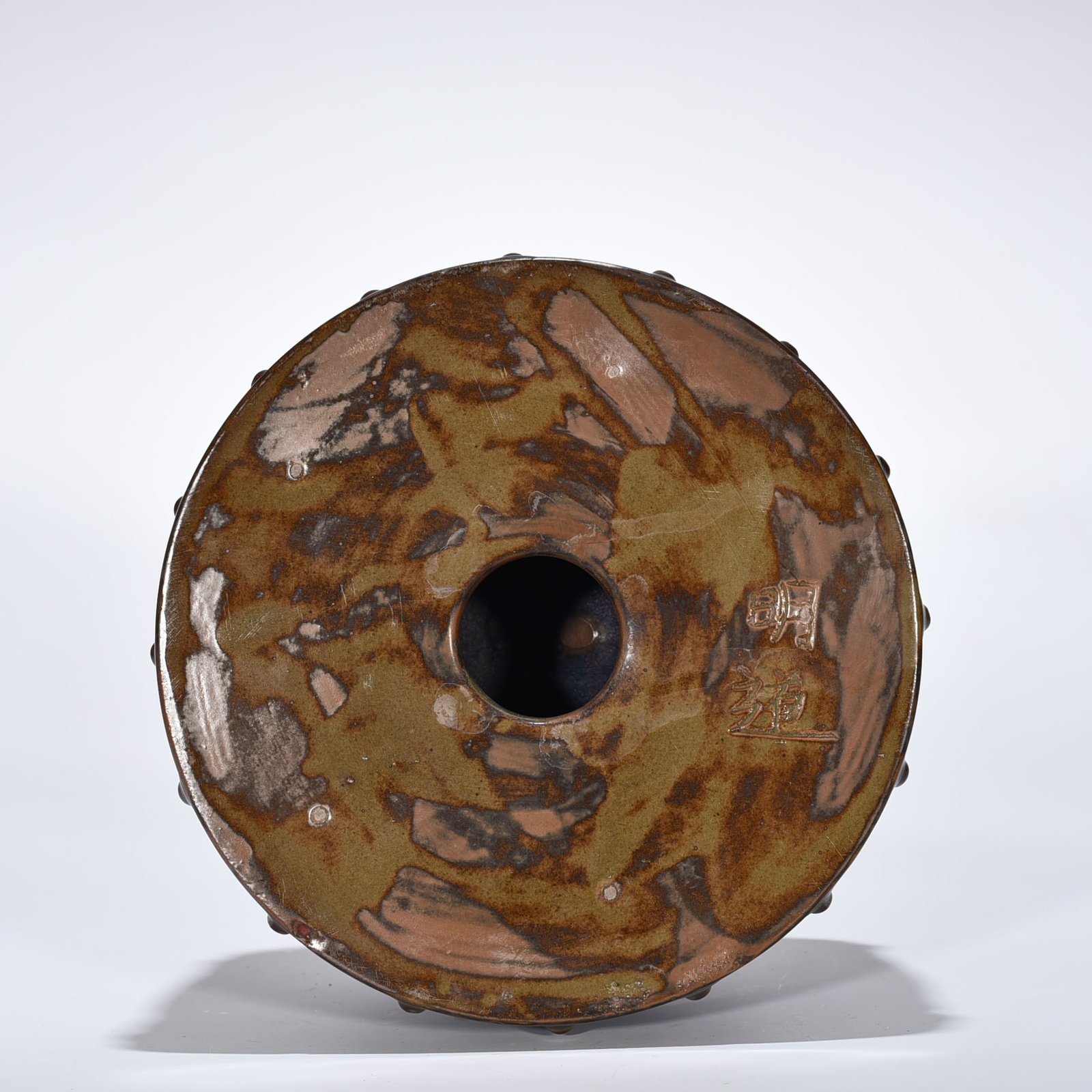 Song Dynasty Jun kiln rose purple glaze drum nail wash