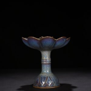 Song Dynasty Jun kiln glaze kiln transformed into lotus lantern