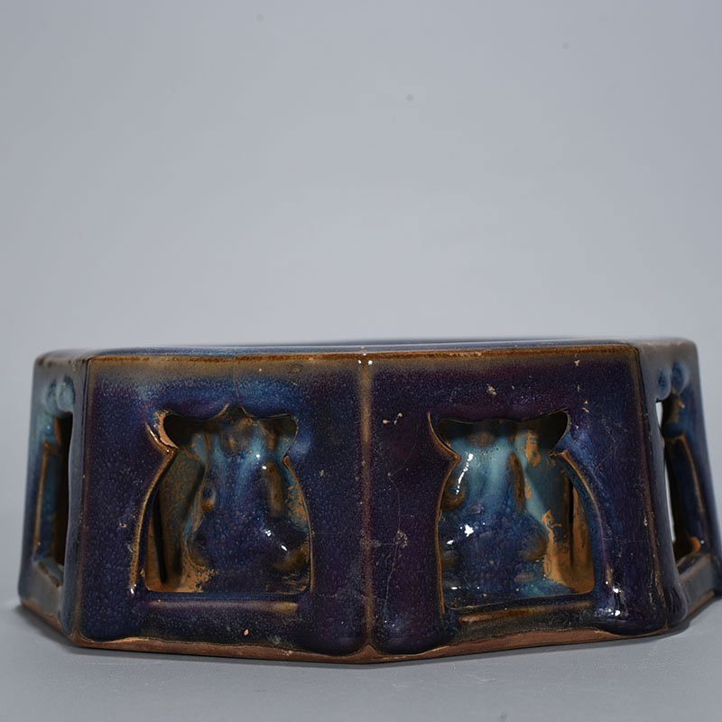 Song Dynasty Jun Kiln Rose Purple Glaze Eight Directions Buddha Washing Inkstone