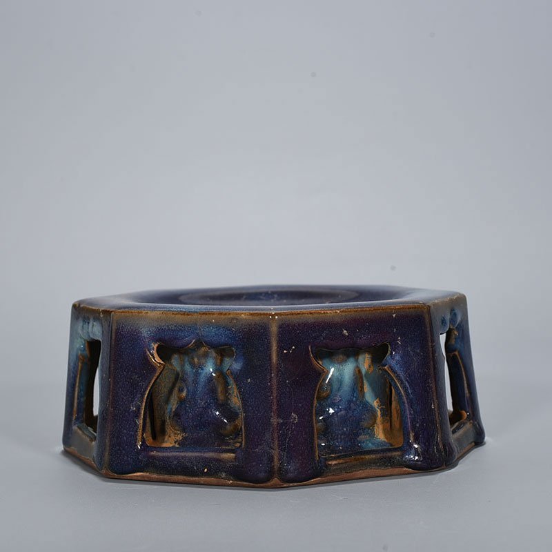 Song Dynasty Jun Kiln Rose Purple Glaze Eight Directions Buddha Washing Inkstone