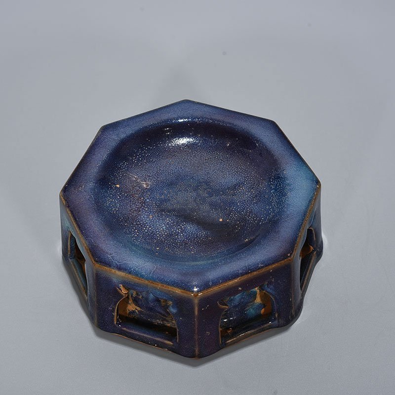 Song Dynasty Jun Kiln Rose Purple Glaze Eight Directions Buddha Washing Inkstone
