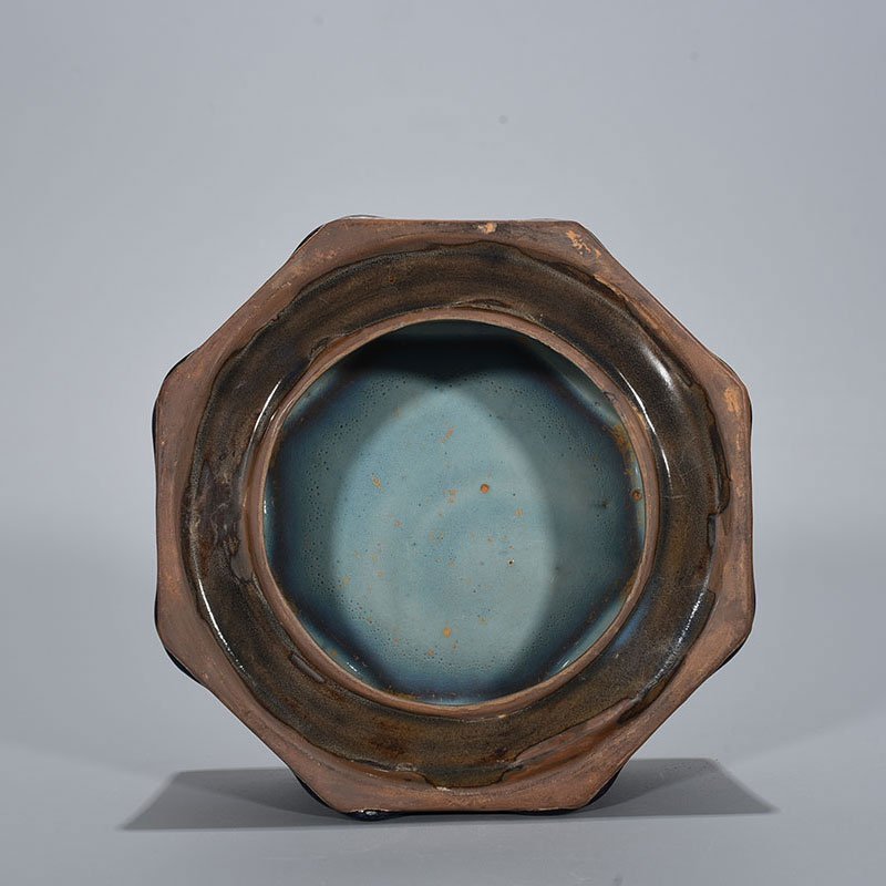 Song Dynasty Jun Kiln Rose Purple Glaze Eight Directions Buddha Washing Inkstone