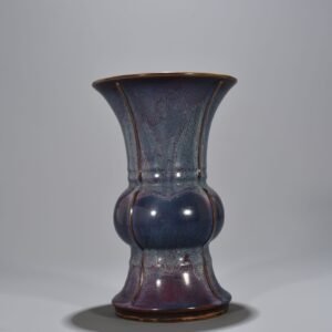 Song Dynasty Jun kiln rose purple glaze Zhenghe style halberd vase
