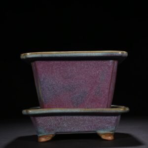 Song Dynasty Jun Kiln Rose Purple Glaze Square Flower Pot