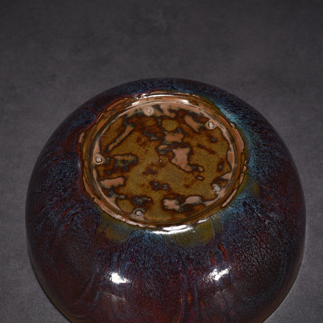 Song Dynasty Jun kiln rose purple glaze dragon bowl