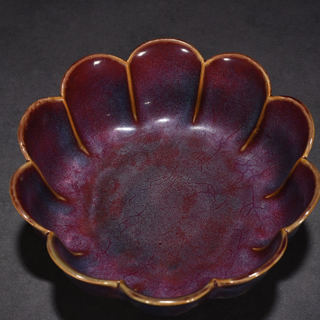Song Dynasty Jun kiln rose purple glaze lotus wash