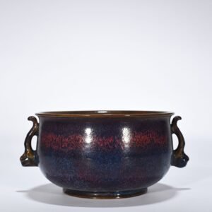 Song Dynasty Jun kiln rose purple glaze earthworm stove