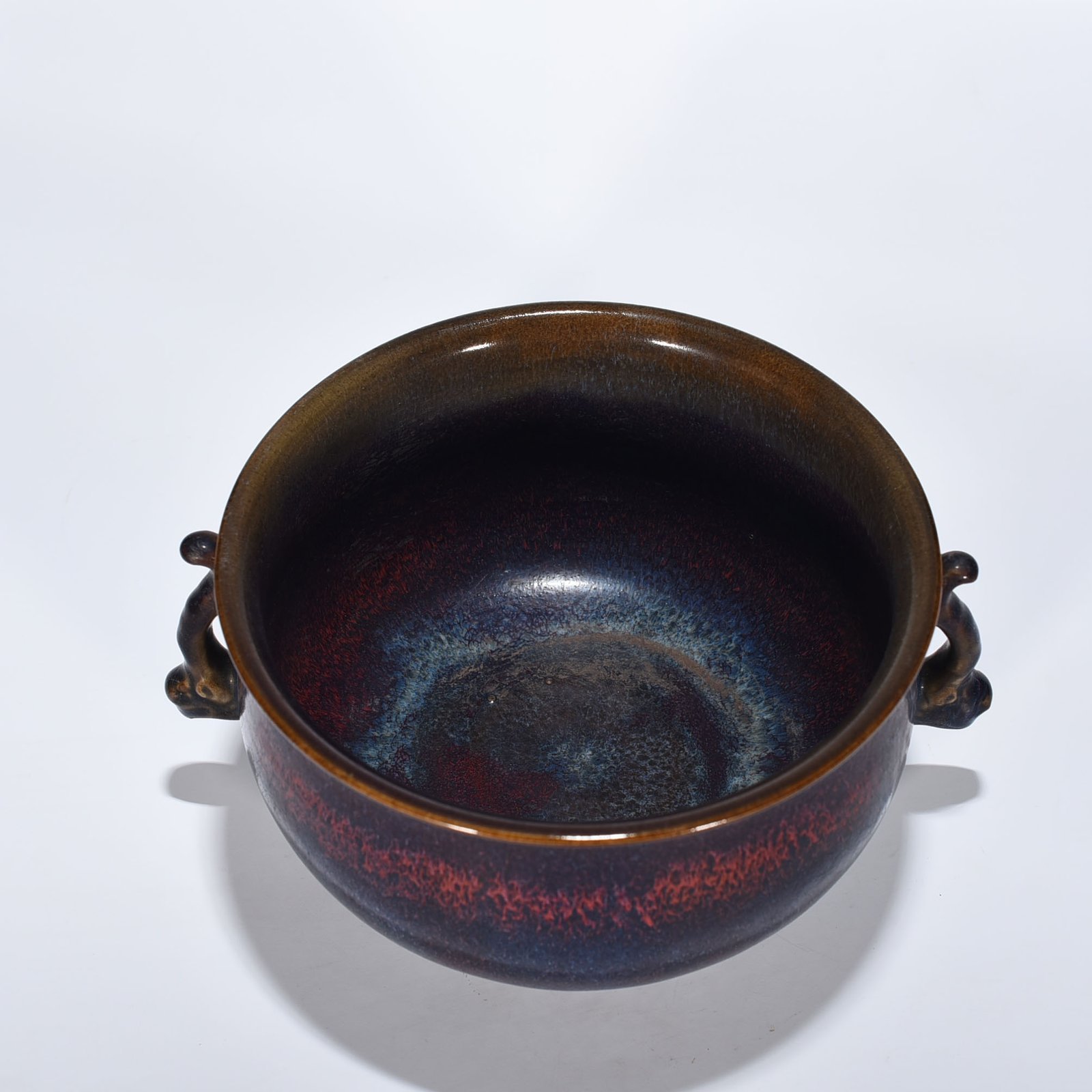Song Dynasty Jun kiln rose purple glaze earthworm stove