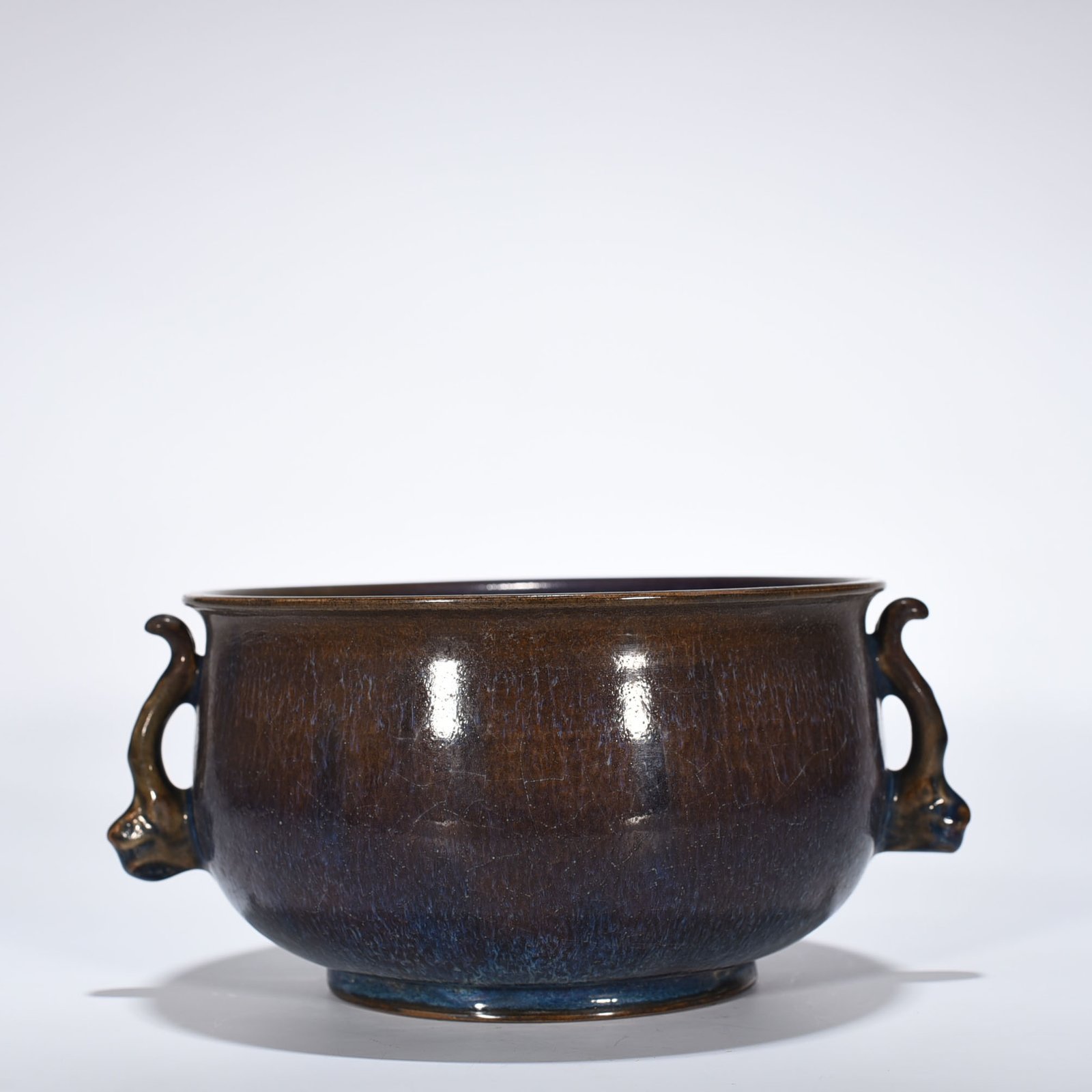 Song Dynasty Jun kiln rose purple glaze earthworm stove