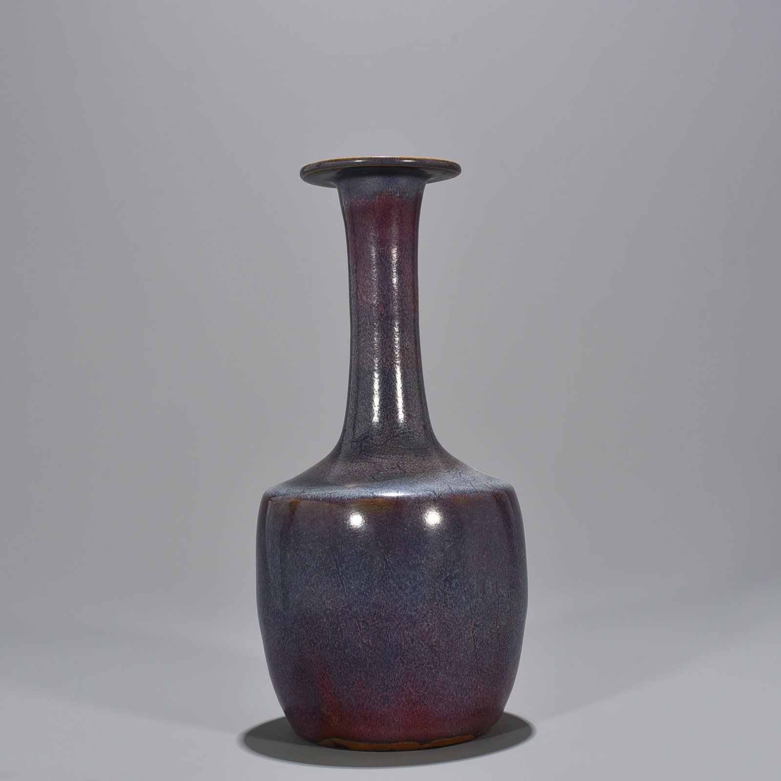 Song Dynasty Jun kiln rose purple glaze heavy plate mouth vase