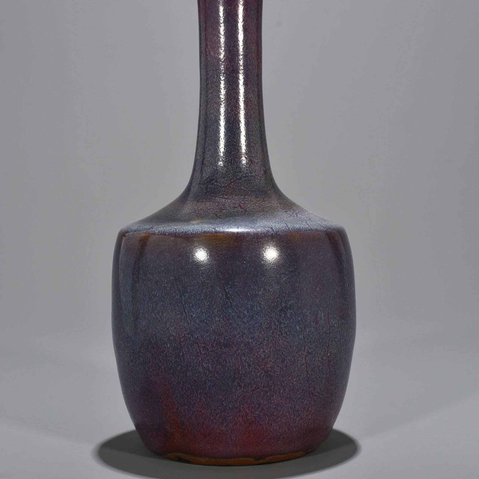 Song Dynasty Jun kiln rose purple glaze heavy plate mouth vase