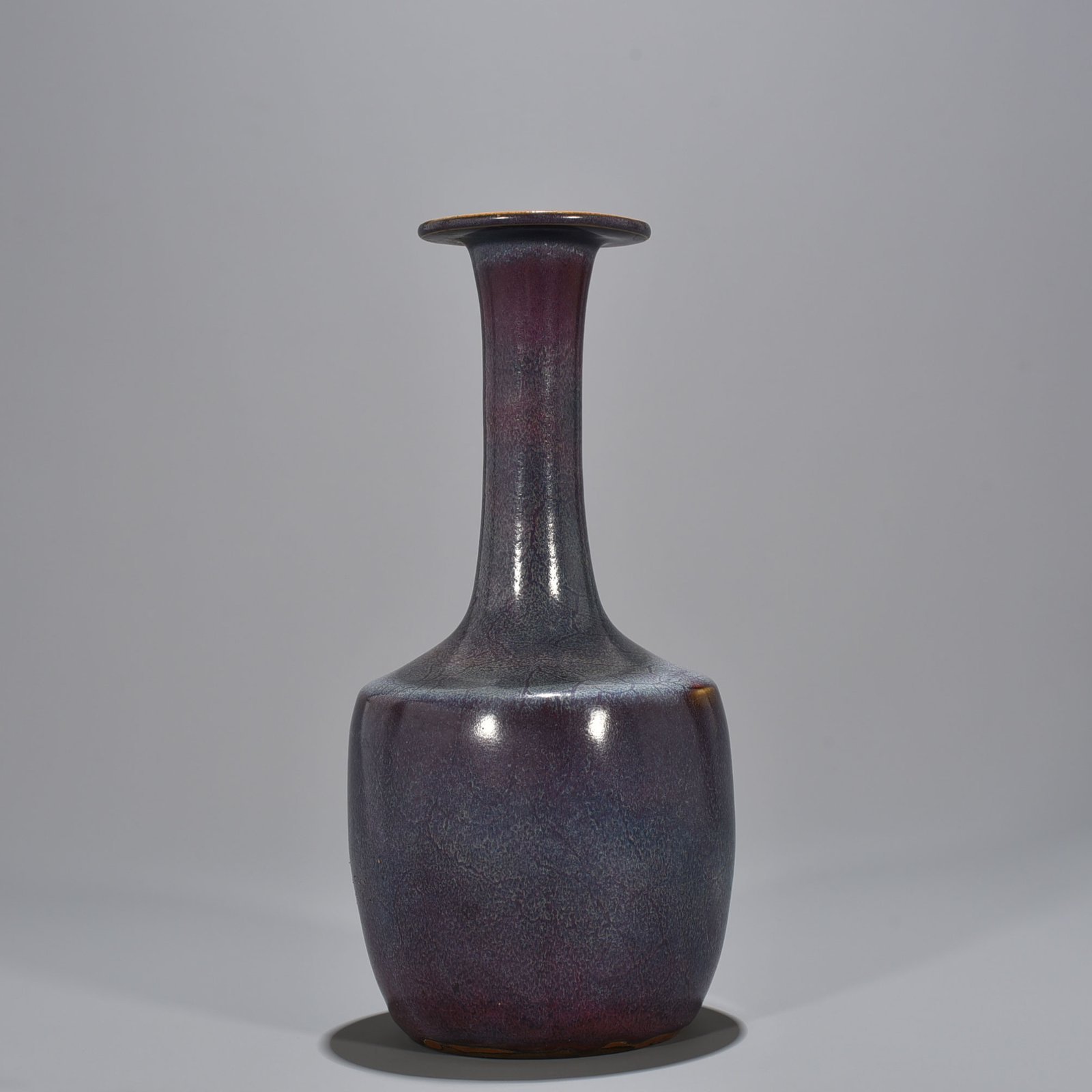 Song Dynasty Jun kiln rose purple glaze heavy plate mouth vase