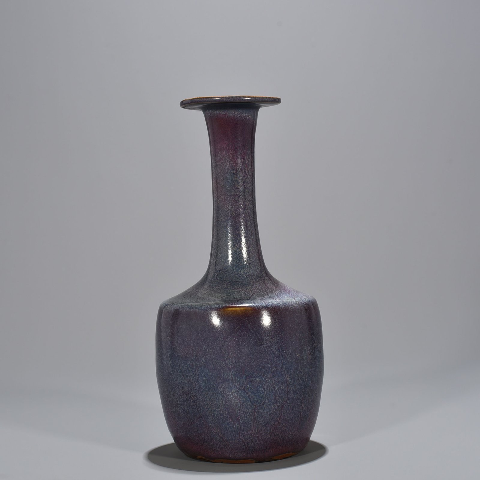 Song Dynasty Jun kiln rose purple glaze heavy plate mouth vase