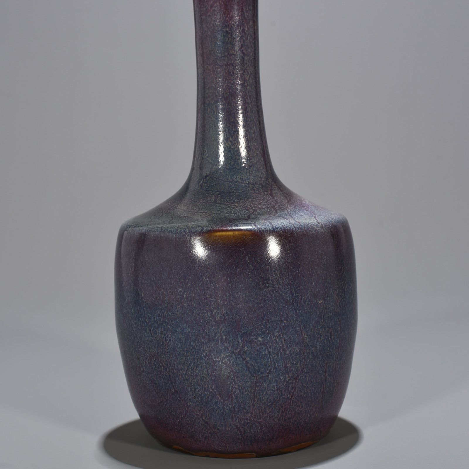 Song Dynasty Jun kiln rose purple glaze heavy plate mouth vase