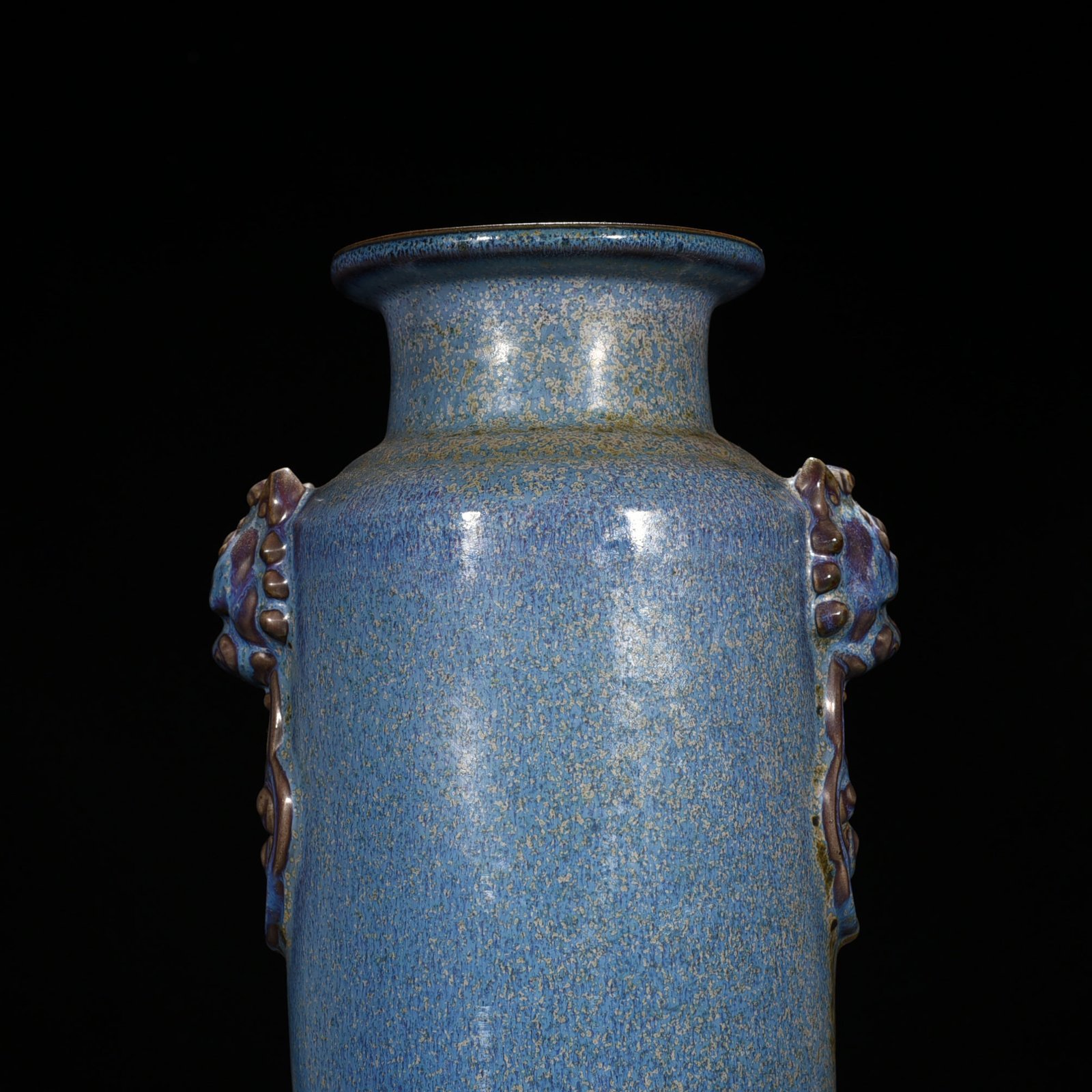 Song Dynasty Jun Kiln Kiln Transformation Jun Glaze Ear-shaped Vase