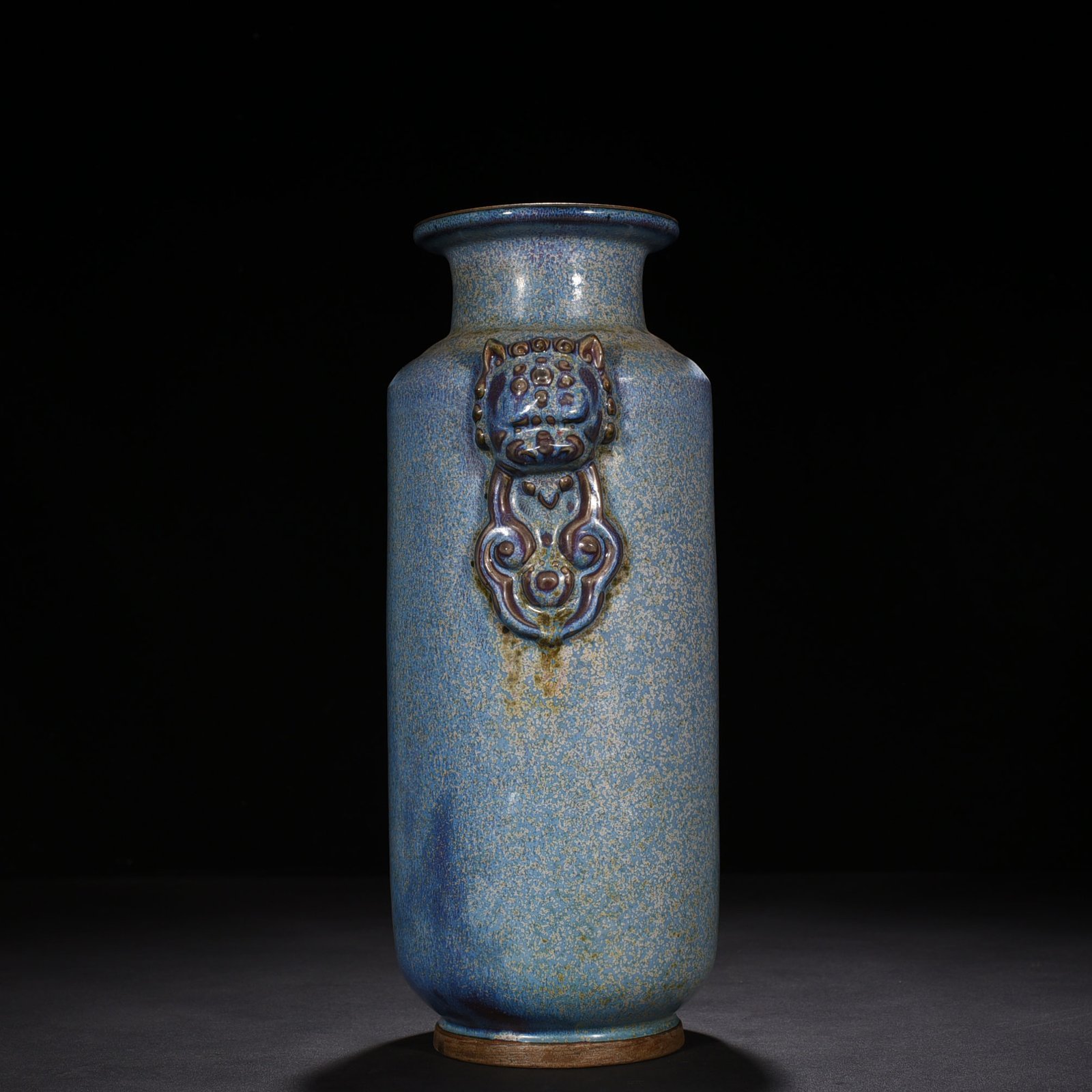 Song Dynasty Jun Kiln Kiln Transformation Jun Glaze Ear-shaped Vase