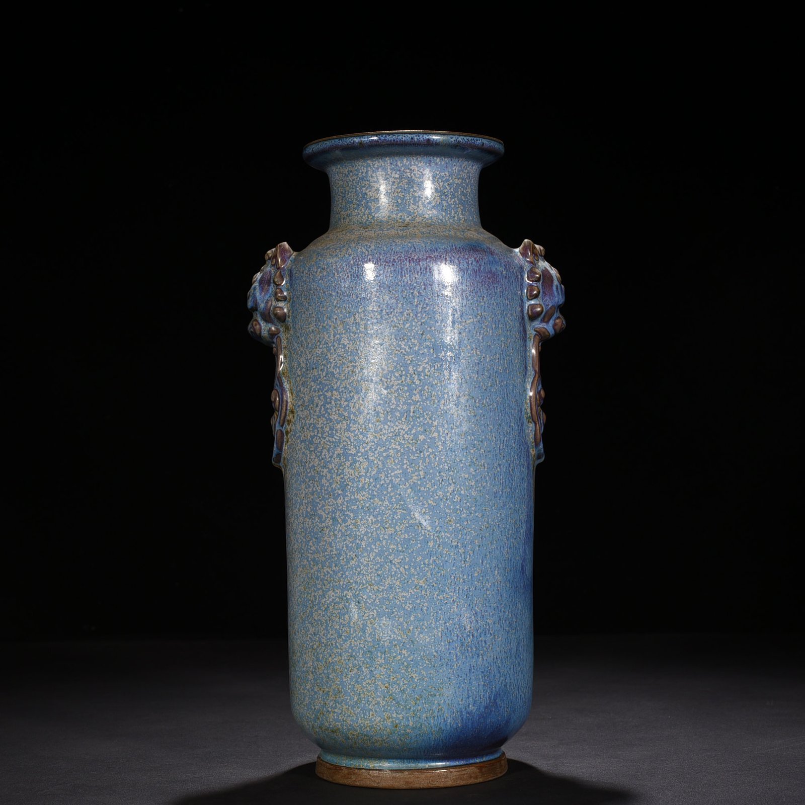 Song Dynasty Jun Kiln Kiln Transformation Jun Glaze Ear-shaped Vase