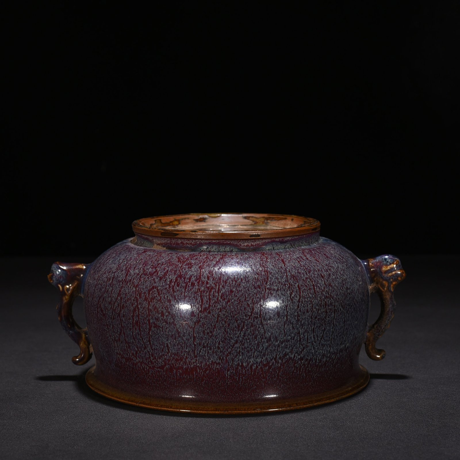 Song Dynasty Jun kiln kiln rose purple glaze sunflower wash