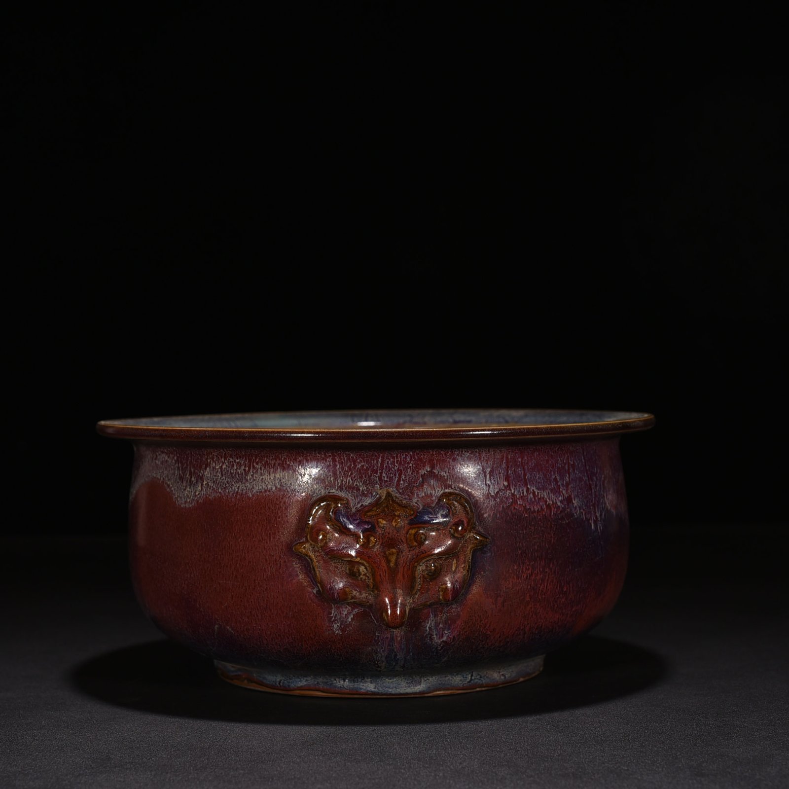 Song Dynasty Jun kiln red glaze animal ear Burner animal ear wash