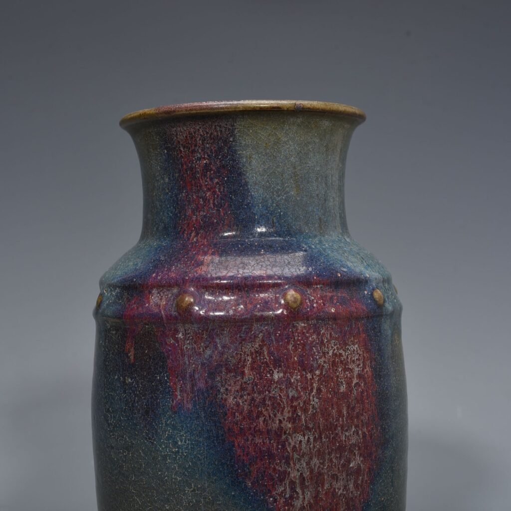 Song Dynasty Jun Kiln Variable Glaze Drum Nail Vase